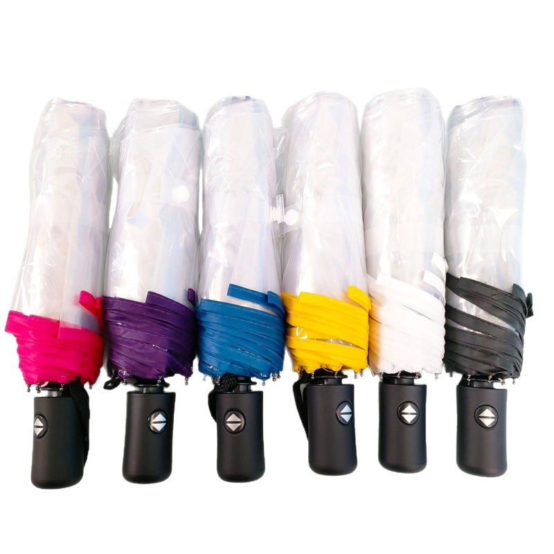 Full-Automatic Three-Folding Transparent Umbrella Thickened Small Fresh Transparent Umbrella Men'S And Women'S Net Red Student Umbrella - Image 5